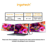 IRGOTECH Tri Screen Display Dual Portable Monitor Laptop, Extended Laptop Monitor, Triple Display Screen M1 M2 Chips