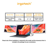 IRGOTECH Tri Screen Display Dual Portable Monitor Laptop, Extended Laptop Monitor, Triple Display Screen M1 M2 Chips