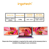 IRGOTECH Tri Screen Display Dual Portable Monitor Laptop, Extended Laptop Monitor, Triple Display Screen M1 M2 Chips