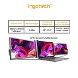 IRGOTECH Tri Screen Display Dual Portable Monitor Laptop, Extended Laptop Monitor, Triple Display Screen M1 M2 Chips