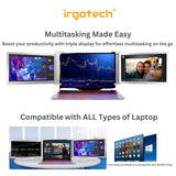 IRGOTECH Tri Screen Display Dual Portable Monitor Laptop, Extended Laptop Monitor, Triple Display Screen M1 M2 Chips