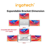IRGOTECH 14 inch One Cable For Three Screen, Quad Screen Display Portable Monitor  M1 M2 M3 Chips MacOS