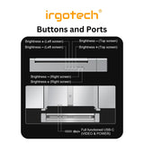 IRGOTECH 14 inch One Cable For Three Screen, Quad Screen Display Portable Monitor  M1 M2 M3 Chips MacOS