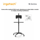 IRGOTECH M-Series Laptop Monitor Floor Stand with Keyboard Tray Aluminium Stand Ergonomic Laptop Monitor Stand