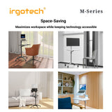 IRGOTECH M-Series Laptop Monitor Floor Stand with Keyboard Tray Aluminium Stand Ergonomic Laptop Monitor Stand