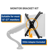 Monitor VESA Adapter Kit for NON VESA MONITOR up to 27 inches LED LCD 75mm and 100mm mounting Extended Bracket
