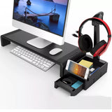 IRGOTECH 2 In 1 Headphone Stand Storage Box Removable Anti-slip Earphone Bracket ABS Durable Headset Hanger For Home Office