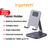 Adjustable Aluminum Tablet Stand for Tablet up to 15’’ , Foldable Tablet Stand , Aluminum Alloy Tablet Holder , Ipad Holder