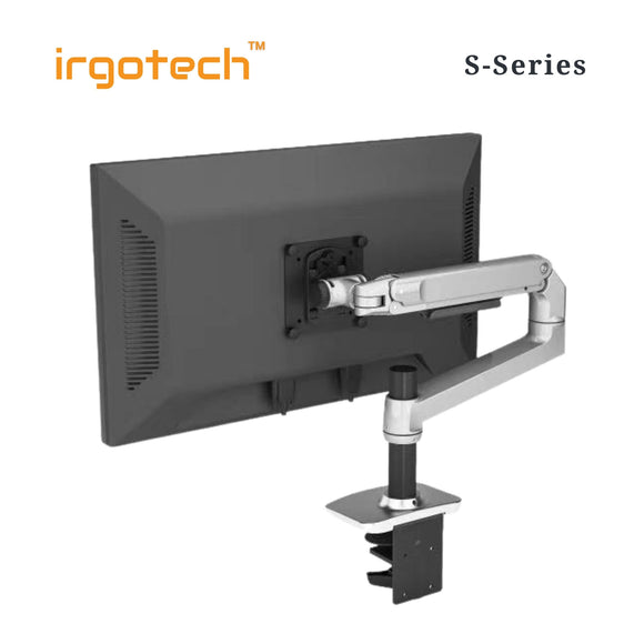 IRGOTECH Premium Single Desk Arm Mount for Computer Monitor up to 38 inch , Mechanical Spring Arm with 10 Years Warranty