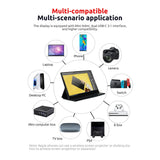 IRGOTECH 12.5" Portable Monitor 4K with Touch Screen, 100% sRGB Ultra-Slim design with HDMI and Type C Interface compatible wz laptops, smartphones