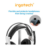 IRGOTECH Universal Headphone Stand,Aluminum Metal Headphone Holder,Rubber Headrest, Table Desk Display Rack Hanger Organiser