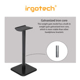 IRGOTECH Universal Headphone Stand,Aluminum Metal Headphone Holder,Rubber Headrest, Table Desk Display Rack Hanger Organiser