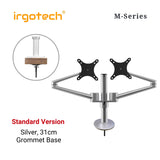 IRGOTECH M-Series Dual Monitor Stand 15- 32 inch Monitor Desk Mount Arm Double Aluminum Arm for Monitor Mount
