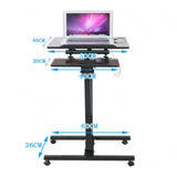 Height Adjustable Standing Desk , Computer Desk Rolling Stand , Portable Laptop Stand , Computer Workstation