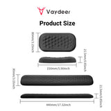 VAYDEER Keyboard and Mouse Wrist Rest Pad Set Padded Memory Foam Hand Rest Support for Office, Computer, Laptop