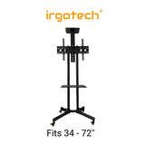 IRGOTECH TV Floor Stand for 32’’ – 72’’ LED, LCD, PLASMA OLED TV , Height Adjustable TV Floor Stand ,VESA Compatible