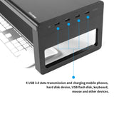 VAYDEER Monitor Stand Double Layer Aluminum with USB3.0 Computer Riser, PC Stand