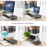 VAYDEER Monitor Stand Steel , Monitor Riser for Desk , Computer Stand , Desk Organizer , Laptop Stand