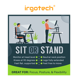 IRGOTECH Monitor Desk Riser with Keyboard Tray Double Layer Height Adjustable Stand Monitor and Laptop Stand Holder
