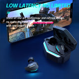 TRONER G30 Gaming Wireless Earphone TWS Earbuds Bluetooth5.0 ATS Low Latency Noise Cancellation RGB Light for PUBG, CODM