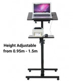 Height Adjustable Standing Desk , Computer Desk Rolling Stand , Portable Laptop Stand , Computer Workstation