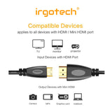 4K Mini HDMI to HDMI Cable 3ft length