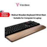 VAYDEER Walnut Wooden Keyboard Wrist Rest Ergonomic Gaming Desk Wrist Pad for Computer and Laptop
