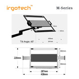 IRGOTECH M-Series Single Desk Arm Mount for Laptop 10" - 17" with Adjustable Arm