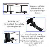 IRGOTECH Headphone Stand & Desk Cup Holder 2 in 1 , Headset Holder Hook Hanger Clamp Mount with Mug Cup Stand