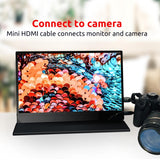 IRGOTECH 12.5" Portable Monitor 4K with Touch Screen, 100% sRGB Ultra-Slim design with HDMI and Type C Interface compatible wz laptops, smartphones