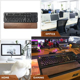 VAYDEER Walnut Wooden Keyboard Wrist Rest Ergonomic Gaming Desk Wrist Pad for Computer and Laptop