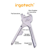 6-in-1 Multi-Functional Keychain Multi-tool, Portable Multifunctional Foldable Mini Bottle Opener Screwdriver Tool, Multifunctional Keychain Tool Suitable for Home, Travel and Hiking Camping
