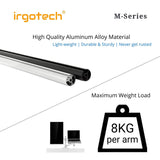IRGOTECH M-Series Premium Monitor Laptop Stand Mix Dual Arm Full Motion Gas Spring Height Adjustable Monitor Stand