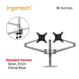 IRGOTECH M-Series Dual Monitor Stand 15- 32 inch Monitor Desk Mount Arm Double Aluminum Arm for Monitor Mount