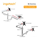 IRGOTECH M-Series Monitor Adjustable Arm with Stopper Lock and Arm Joint for Monitor and Laptop