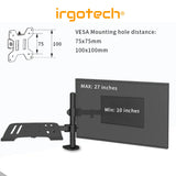 IRGOTECH O-Series Dual Monitor Arm for Monitor PC 13-27" Laptop 10-17" Monitor Desk Mount Arm