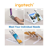 Laptop Stand, Foldable Portable Desktop Computer Laptop Stand, 6-Level Angle Adjustable Height Laptop Mount