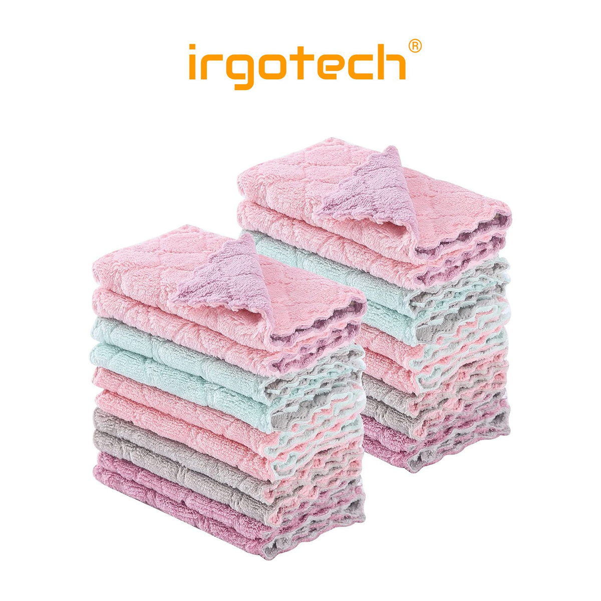 kimteny Cleaning Cloths Kitchen Towels Microfiber Washcloths Lint