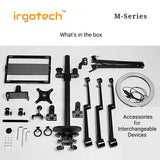IRGOTECH M-Series Multi-Device Desk Arm Mount with Ring light, suitable for DSLR Camera, Laptop, Monitor, Tablet, Smartphone, Microphone