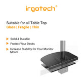 IRGOTECH Reinforcement Plate Table top Protection Base Fits Most Monitor Stand C-Clamp Installation