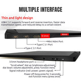 IRGOTECH 12.5" Portable Monitor 4K with Touch Screen, 100% sRGB Ultra-Slim design with HDMI and Type C Interface compatible wz laptops, smartphones