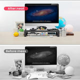 VAYDEER Monitor Stand Aluminum with Fast Charging PD Port  & USB 3.0, Computer Riser, PC Stand,Laptop Stand