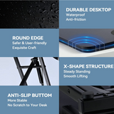 IRGOTECH Monitor Desk Riser with Keyboard Tray Double Layer Height Adjustable Stand Monitor and Laptop Stand Holder