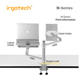 IRGOTECH M-Series Accessories Tablet Holder compatible with Tablet Size from 5-13 inch