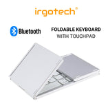 Foldable Bluetooth Keyboard QWERTY Touchpad USB Charging Wireless Phone Tablet, Mini Keyboard Touchpad
