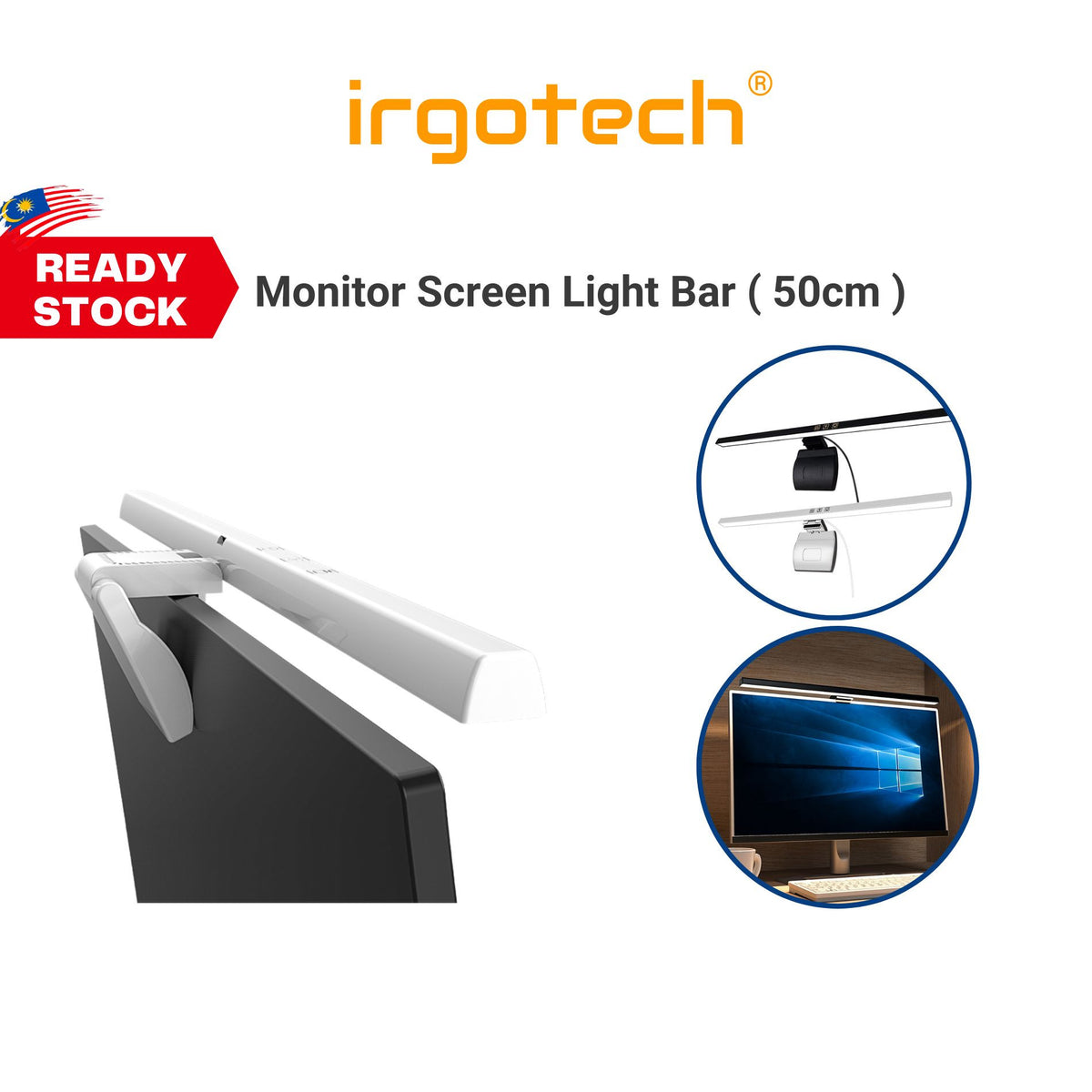 Monitor Screenbar LED Light 50cm Computer Monitor Light Bar with Dimmi ...