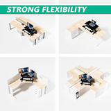 IRGOTECH Monitor Desk Riser with Keyboard Tray Double Layer Height Adjustable Stand Monitor and Laptop Stand Holder