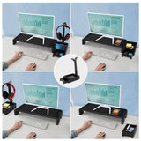 IRGOTECH 2 In 1 Headphone Stand Storage Box Removable Anti-slip Earphone Bracket ABS Durable Headset Hanger For Home Office