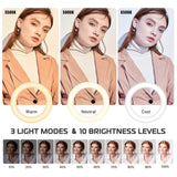 Overhead Phone Mount with 10’’ Ring Light , Selfie Phone Mount with Ring Light ,Table Top Ring Light Stand