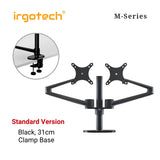IRGOTECH M-Series Dual Monitor Stand 15- 32 inch Monitor Desk Mount Arm Double Aluminum Arm for Monitor Mount